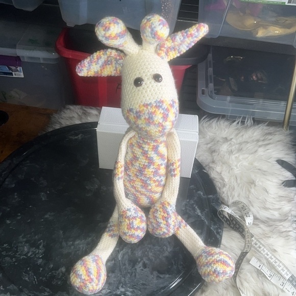 Handmade Crochet Giraffe Toy for Kids - Picture 8 of 8